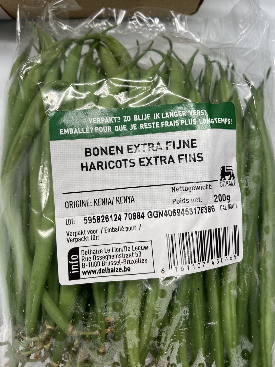 Inderdaad: de boontjes bij Delhaize uit Kenia